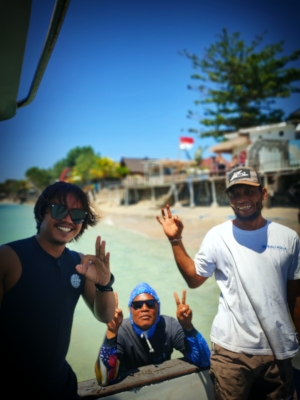 Sandie, Made et capitaine ketut sur le bateau Bali Aqua 1