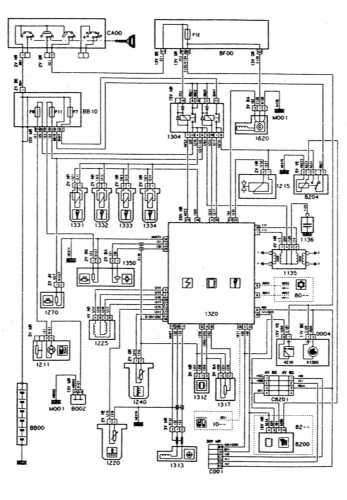 CITROEN Xantia Injection and ignition systems wiring diagram - engine XU5 / XU7, MAGNETI MARELLI