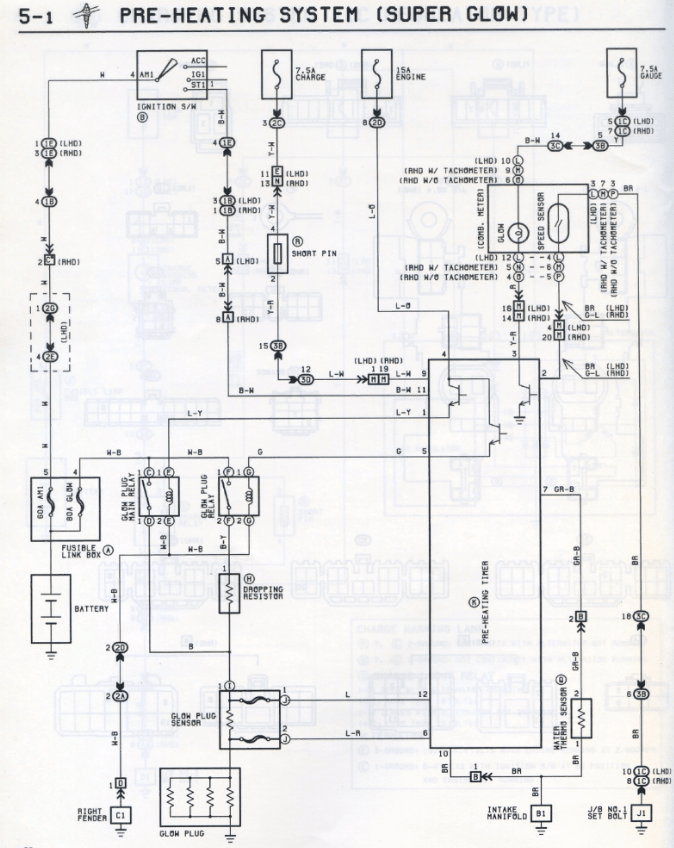 CARINA 2 Pre-Heating System Wiring Diagram