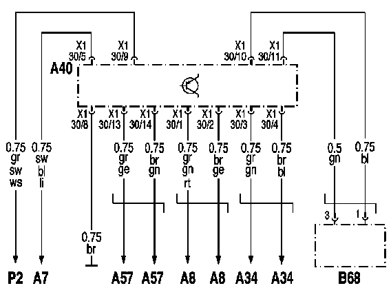 AXOR SRS Airbag Wiring Diagram