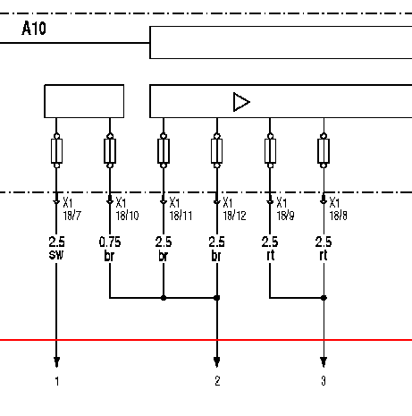 ﻿AXOR Power Supply on the ABS Control Unit Wiring Diagram