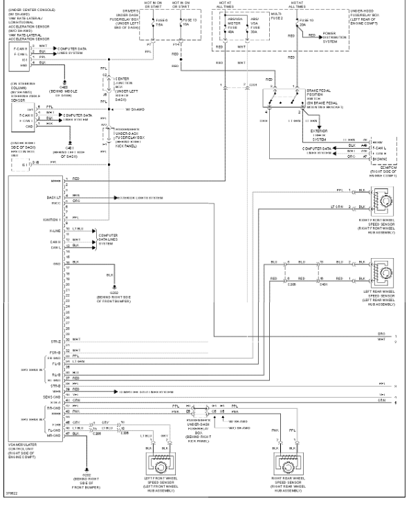 Acura TL Anti-Lock Brakes Wiring Diagram