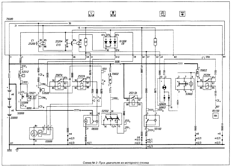 TRAKKER Engine Starting from the Engine Box Wiring Diagram