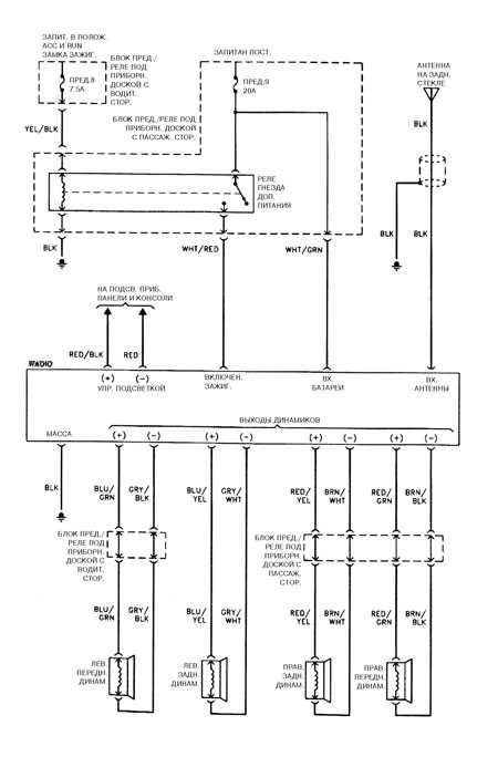 HONDA Accord Audio system Wiring Diagram