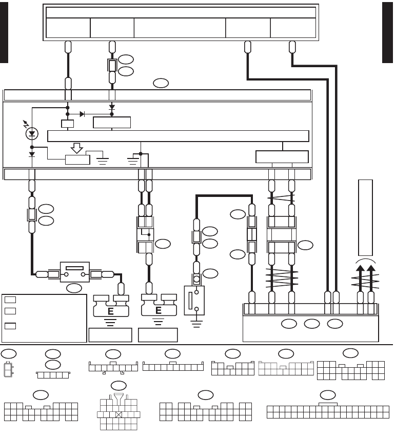 IMPREZA Parking Brake & Brake Fluid Level Warning Light System Scheme