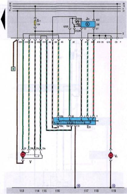 JETTA 2 Windshield Wiper & Washer Wiring Diagram