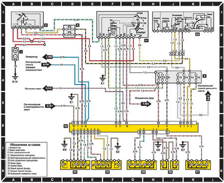 MB W124 Exterior Lighting Schematic