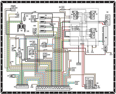 FORD Escort Zetec Engine Management System (16V) Wiring Diagram