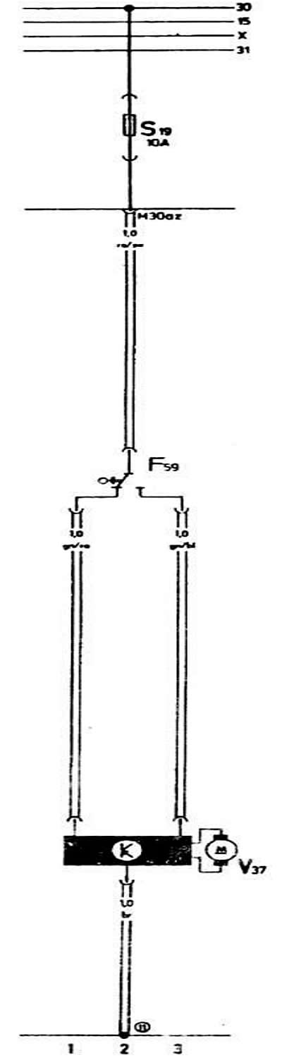 AUDI 80 Wiring Diagram of the Door Lock System