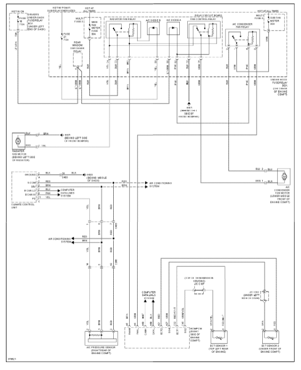 Acura TL Cooling Fan Circuit Diagram