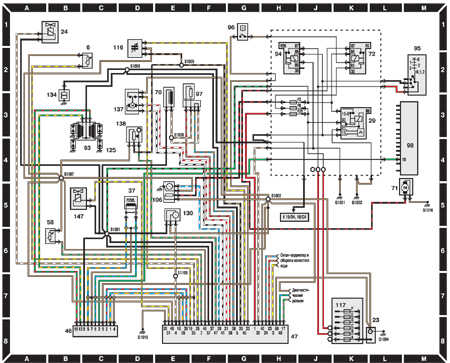 FORD Escort Ignition and fuel injection systems - engines 1,3 CFI until 1995 Wiring Diagram