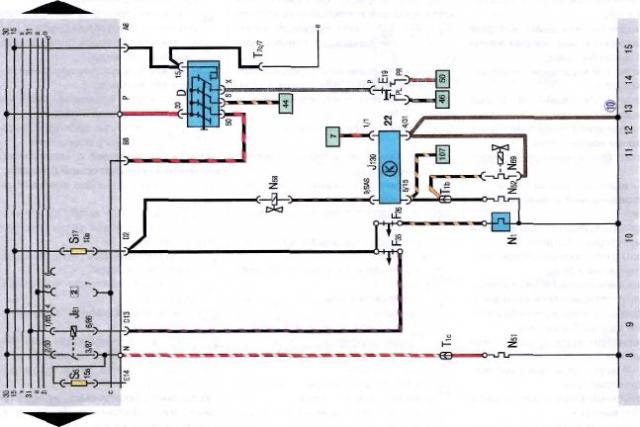 GOLF 2 Engine Start System Schematics