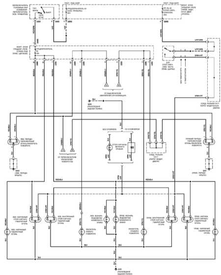 1995 HONDA Civic Exterior Lighting Wiring Diagram