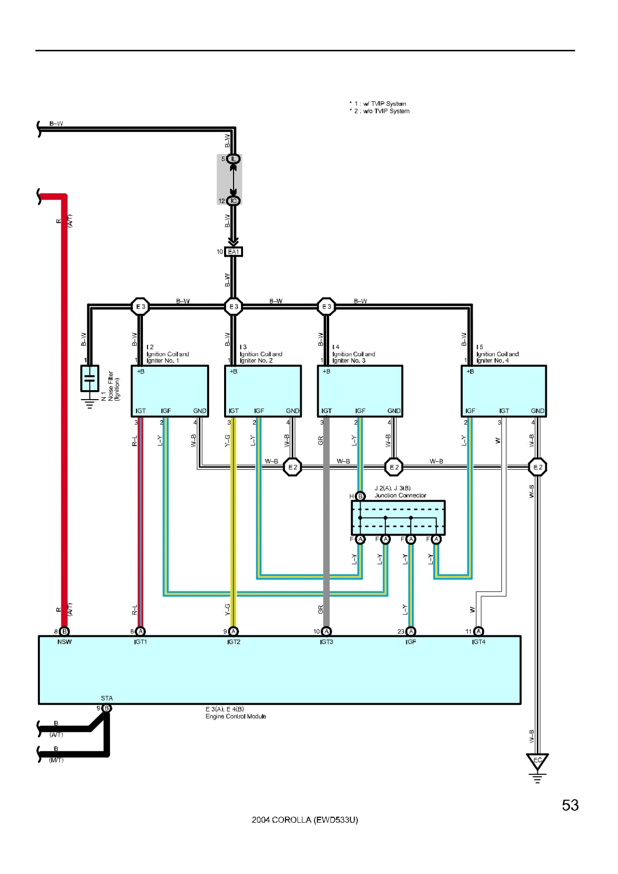 TOYOTA COROLLA Wiring Diagrams Car Electrical Wiring Diagram