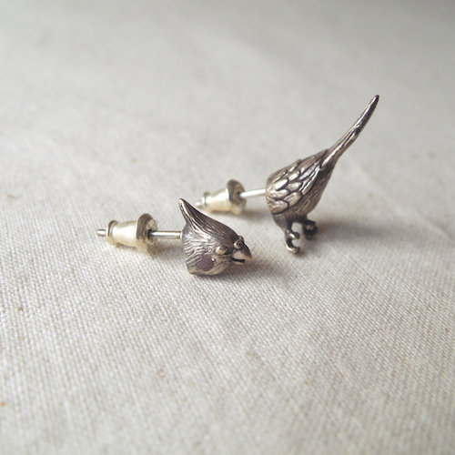 オカメインコのかくれんぼピアス（黒）
