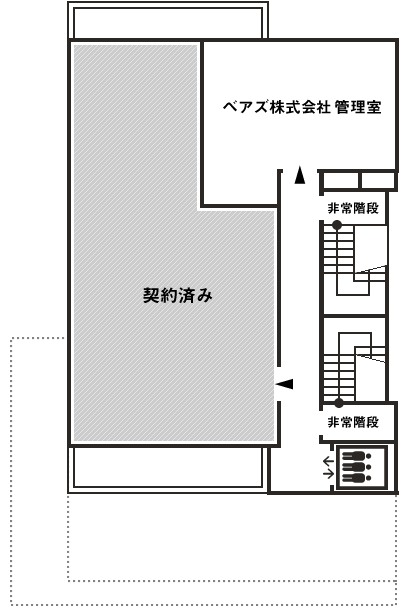 浜町くまビル1F フロアマップ