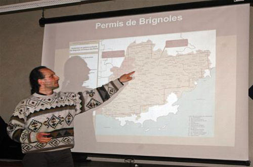 Julien Beltramo, docteur en géologie, à Sillans la Cascade le 21/1/2012