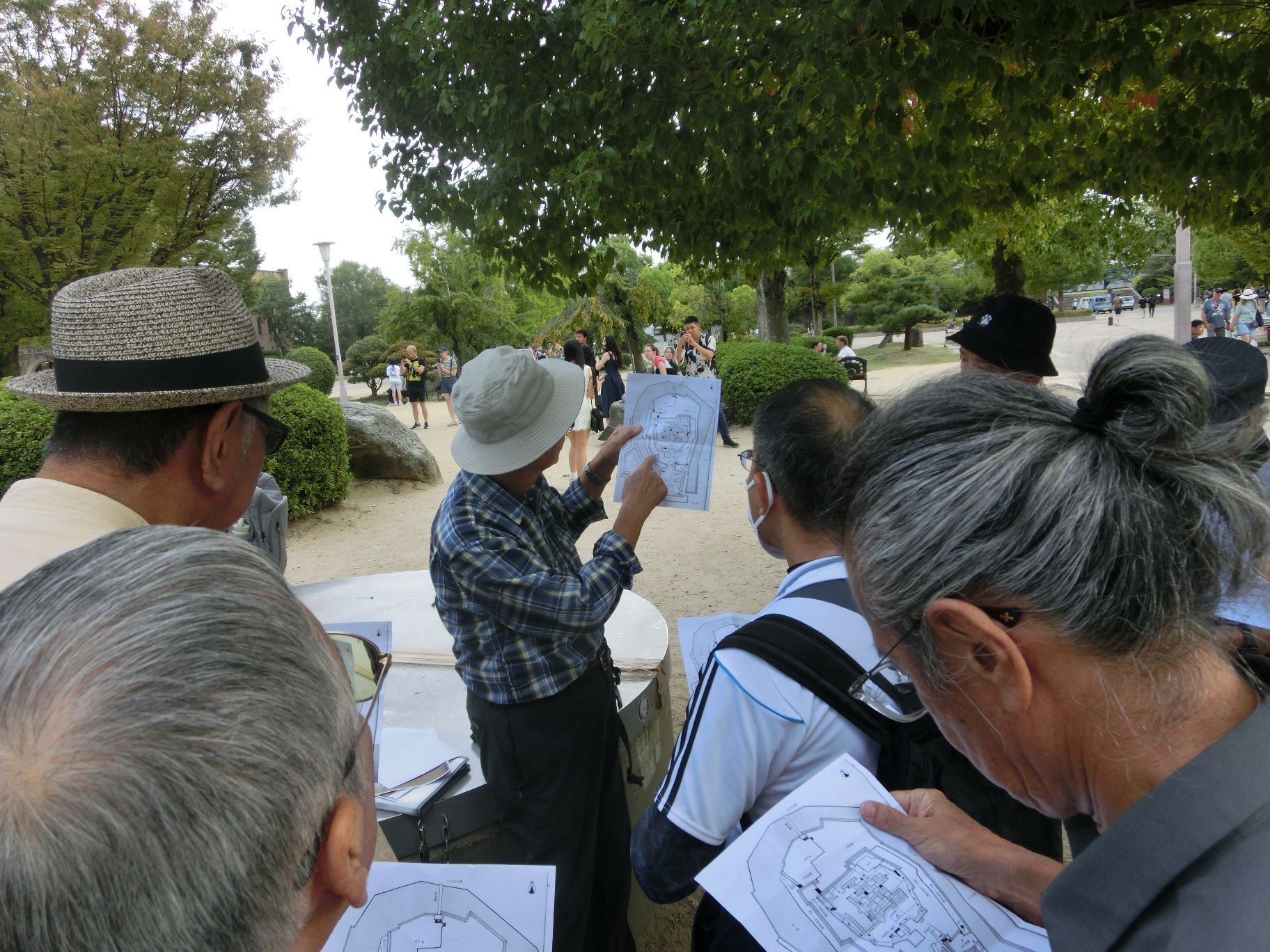 豊臣大坂城の石垣発掘場所の説明