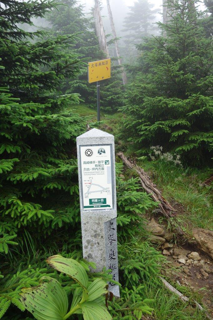 11. 弥山辻の石標