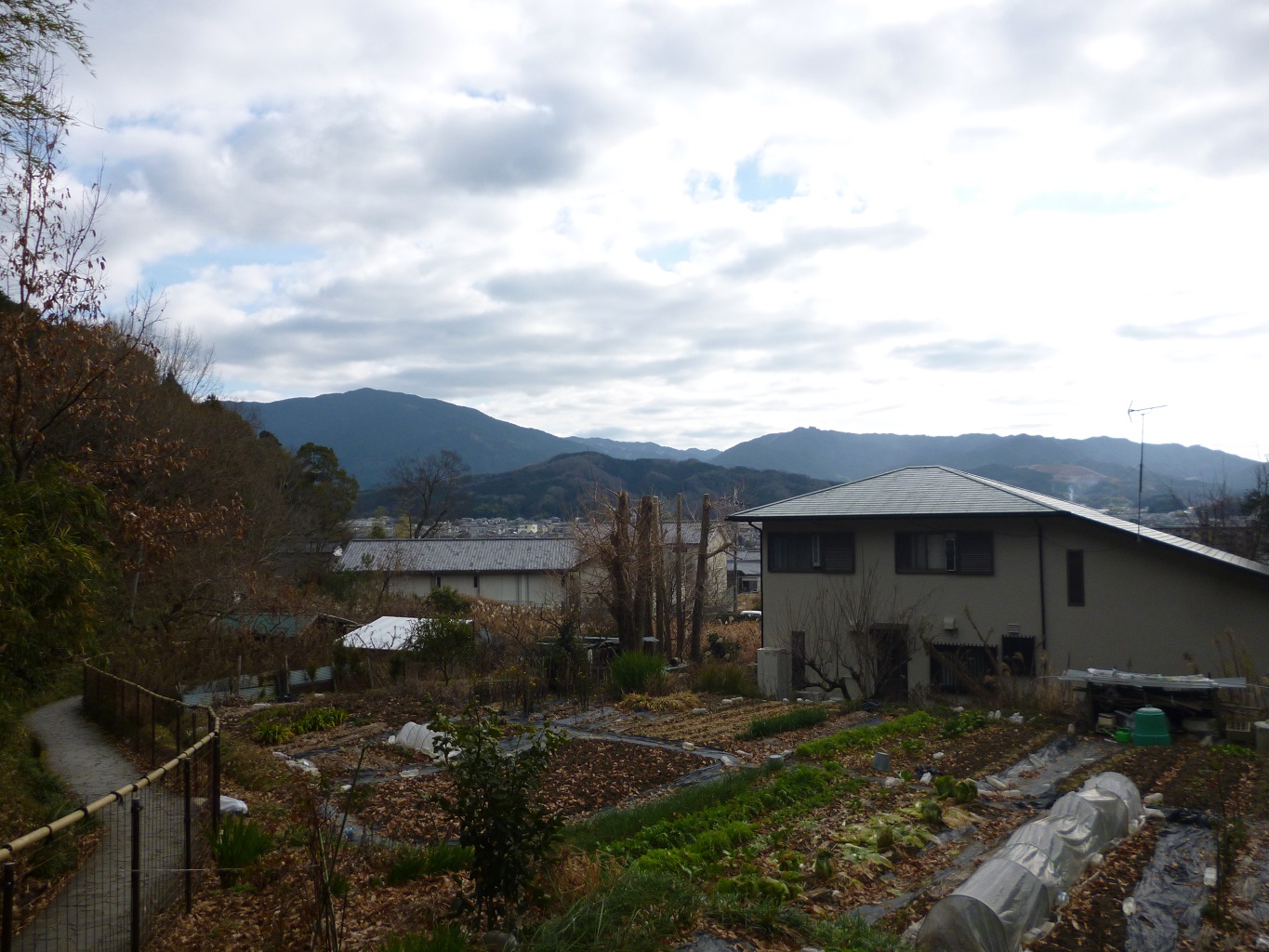 15. 中央手前の鳥見山、左が音羽山、右に御破裂山