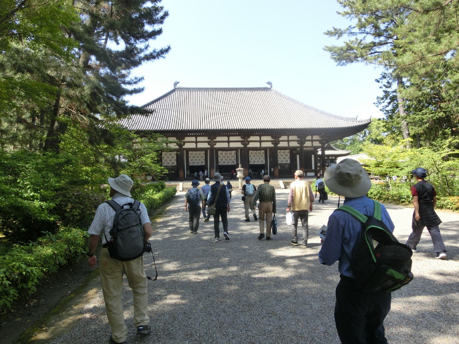 ⑪唐招提寺金堂に向かう