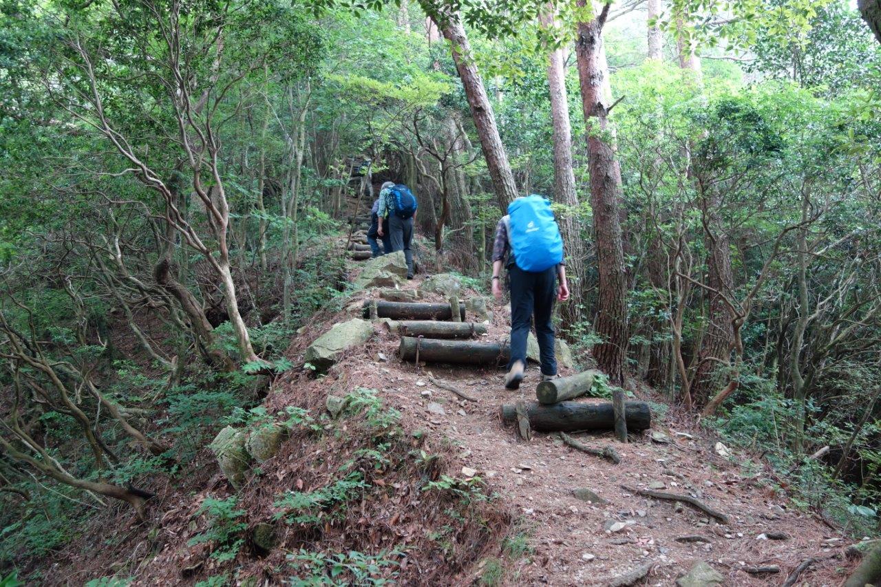18. 湯槽谷山への長い坂道を喘ぎながら登る