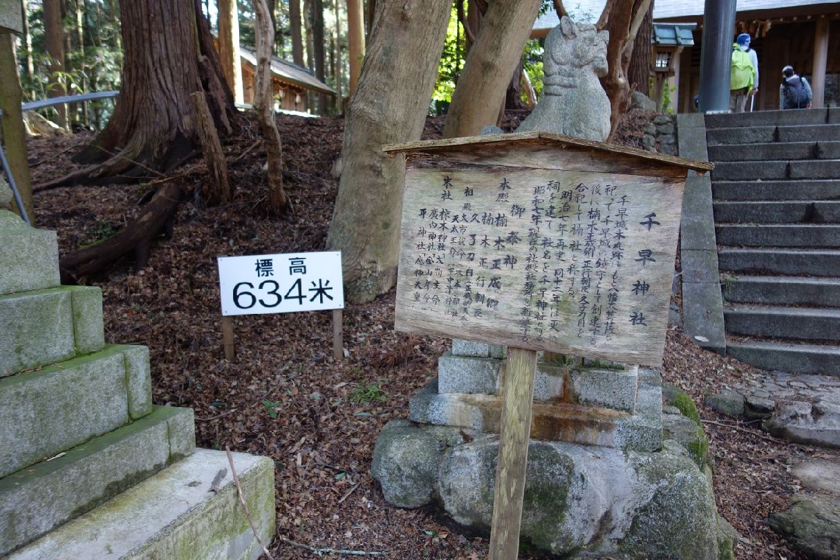５．６３４ｍの千早神社に詣でる