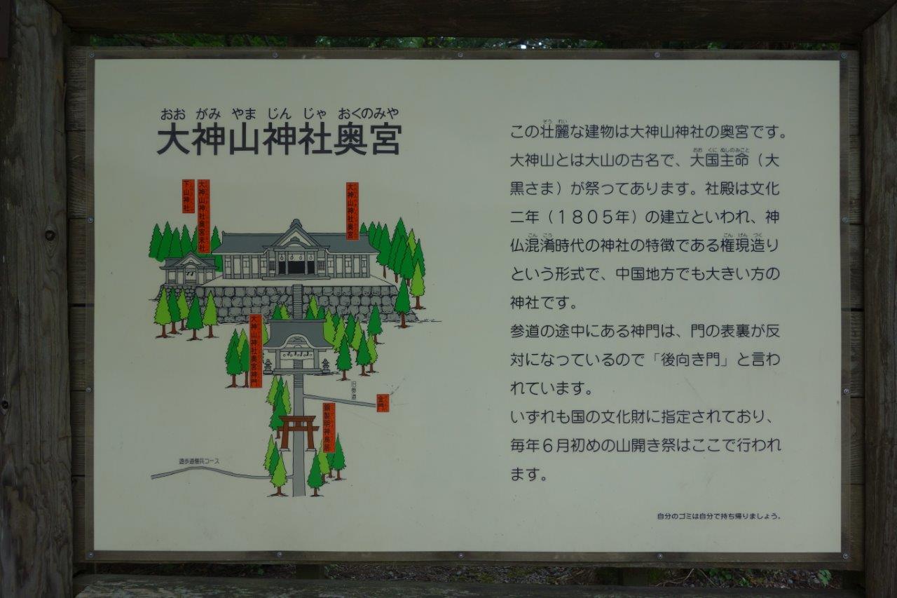 20. 大神山神社の説明板