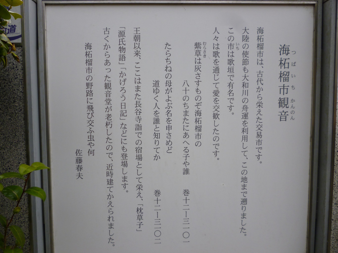 19. 歌垣で有名な海柘榴市