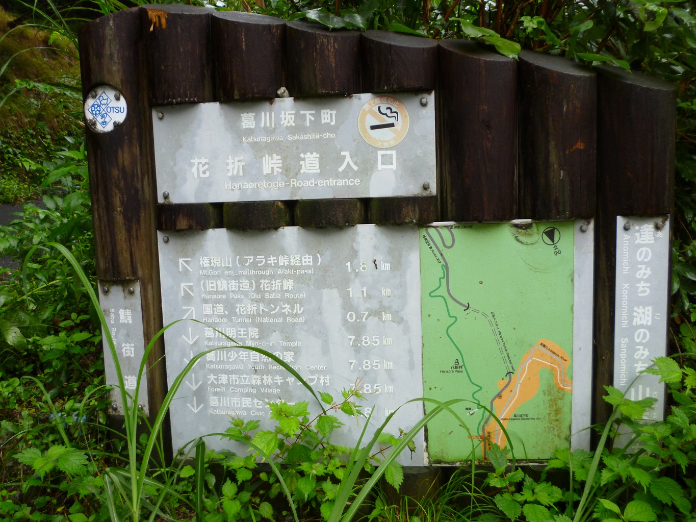 4. 国道367号線を横切ると登山口