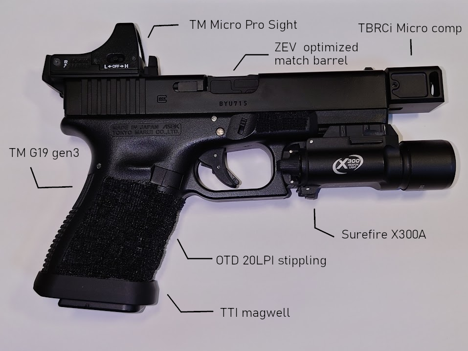 マルイ G19 gen3をカスタムしました。