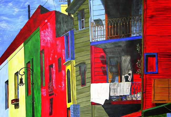 Die Tangostadt Buenos Aires Argentinien_40x60 cm_Acryl auf Papier_2000