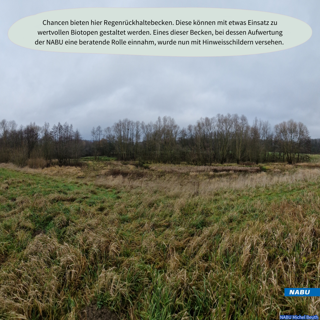 Rückhaltebecken von Oben