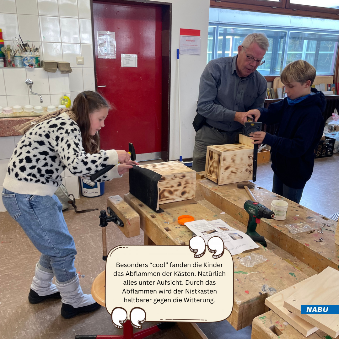 Die Kästen wurden abgeflammt