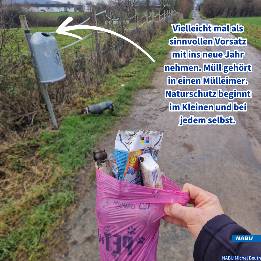 Müll gehört in die Tonne!