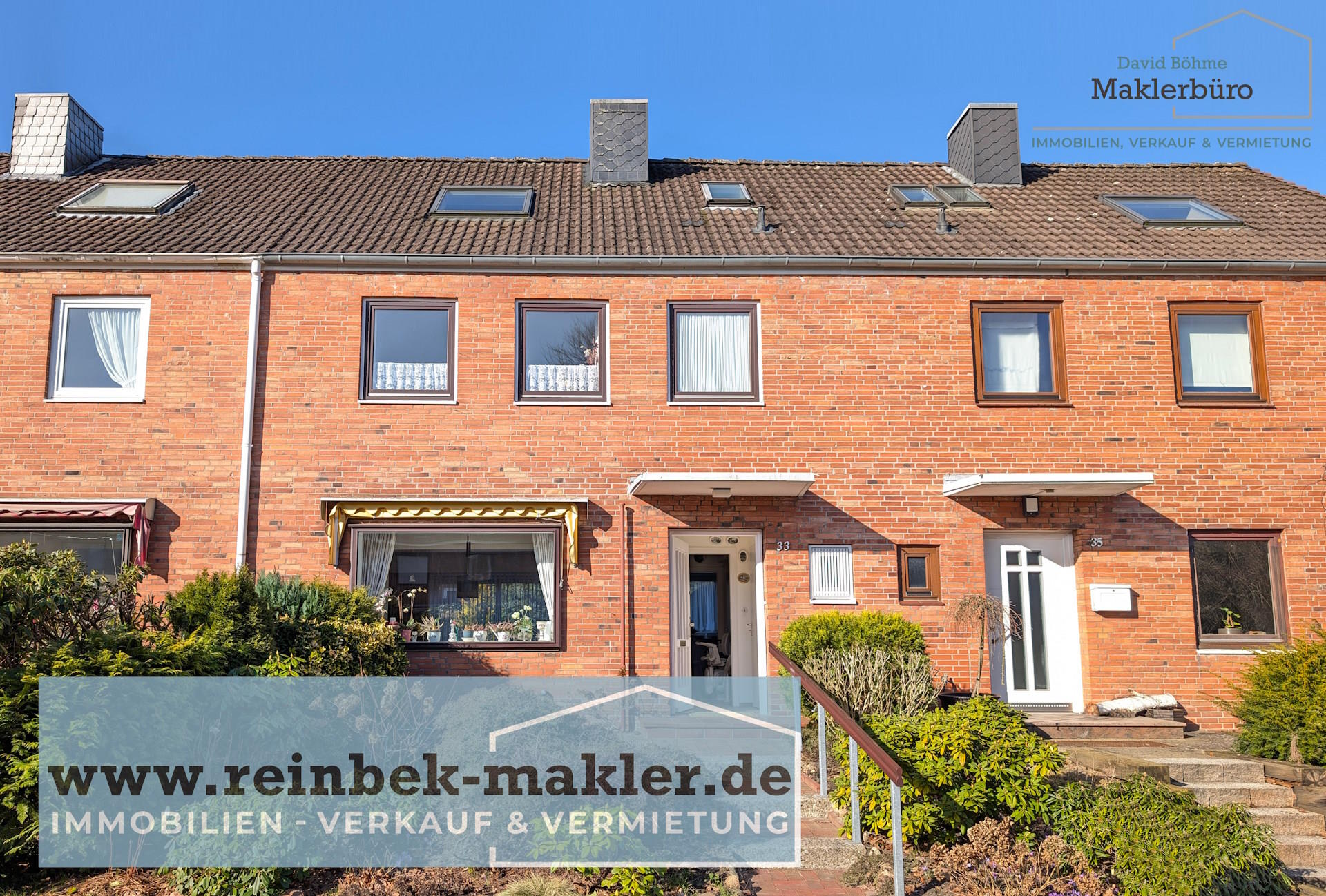 verkauft an einen Suchinteressenten für 369.000,- € - Familienfreundliches Reihenhaus mit sonnigem Garten in zentraler Lage von Reinbek