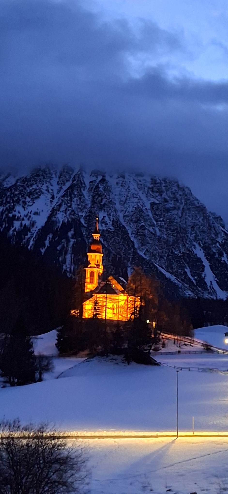 Abends der Blick vom Balkon