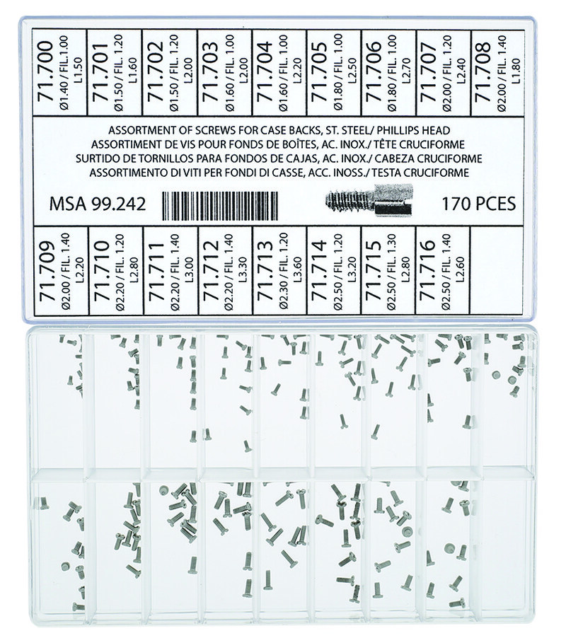 Lot De 100 Vis Beco Technic Pour Mouvements Horlogers Et Brides De Pile
