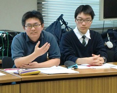 (左から)坂本誓くん、望田燿くん(1年)
