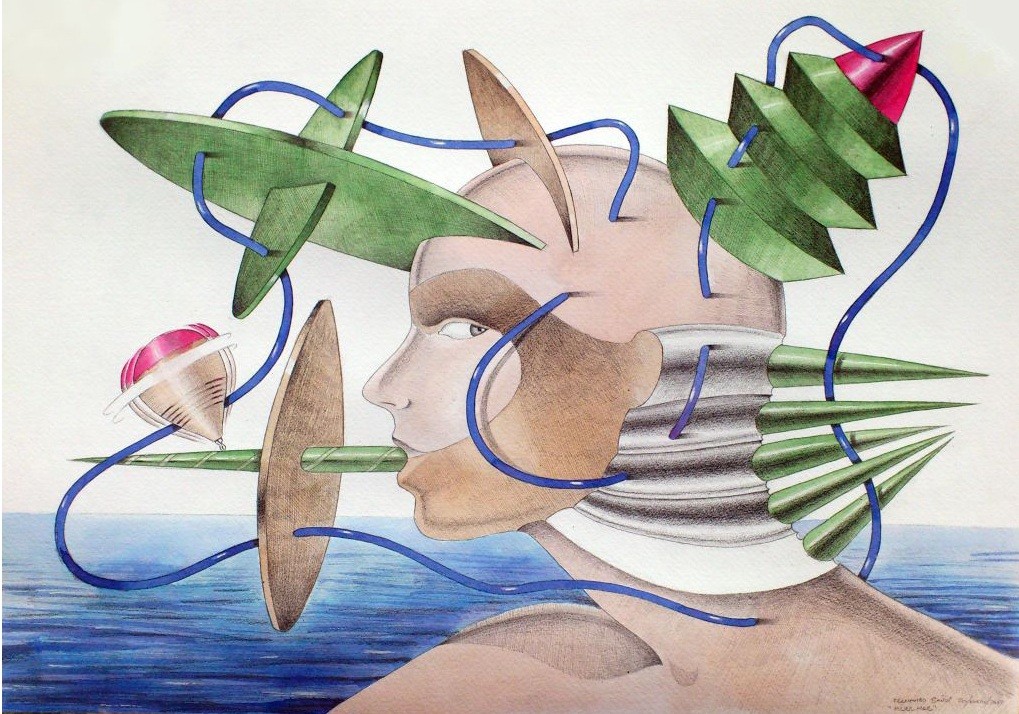 Mujer Mar. Acuarela y grafito s/papel. 50x35. 2012