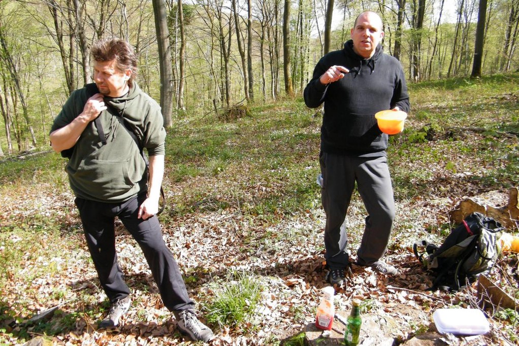 Jens Walko und Arne Beyerlein bei der Rast
