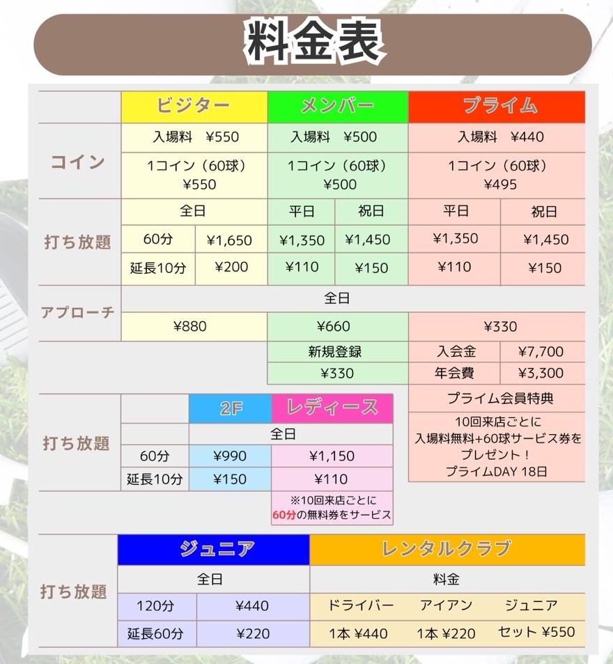 【7月】料金改定のお知らせ