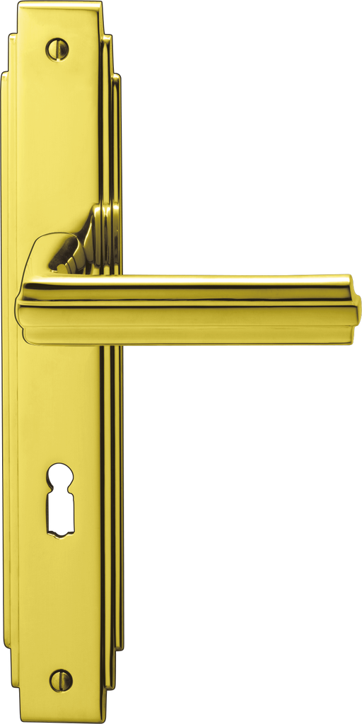 Beschläge aus Hamburg Art dèco Zimmertürgarnituren mit Langschildern