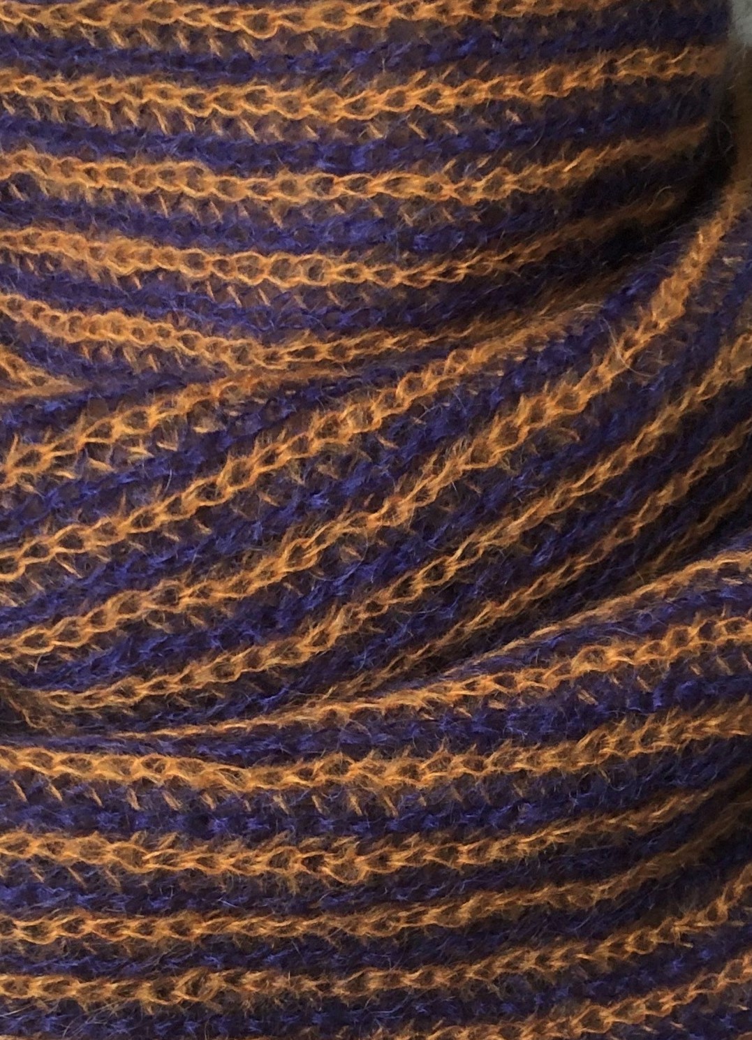 Bleuet violine/ mandarine