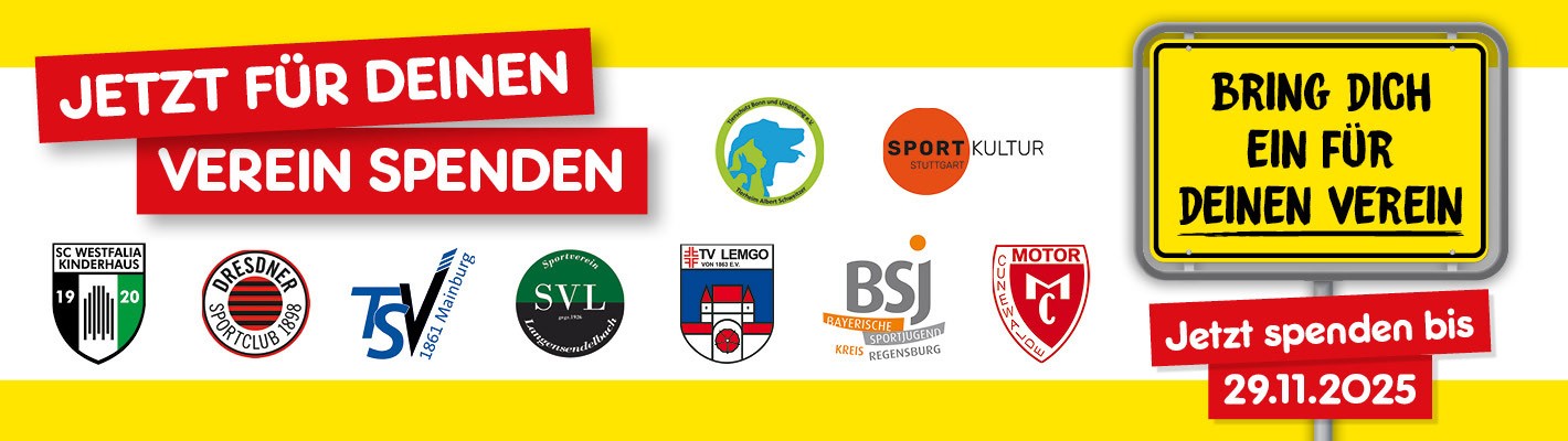 Bring dich ein für deinen Verein!