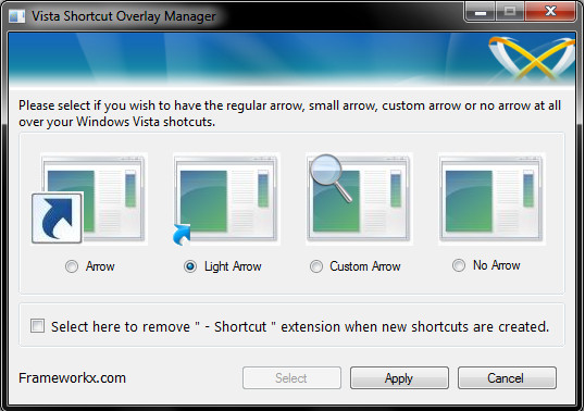 Vista Shortcut Overlay Manager