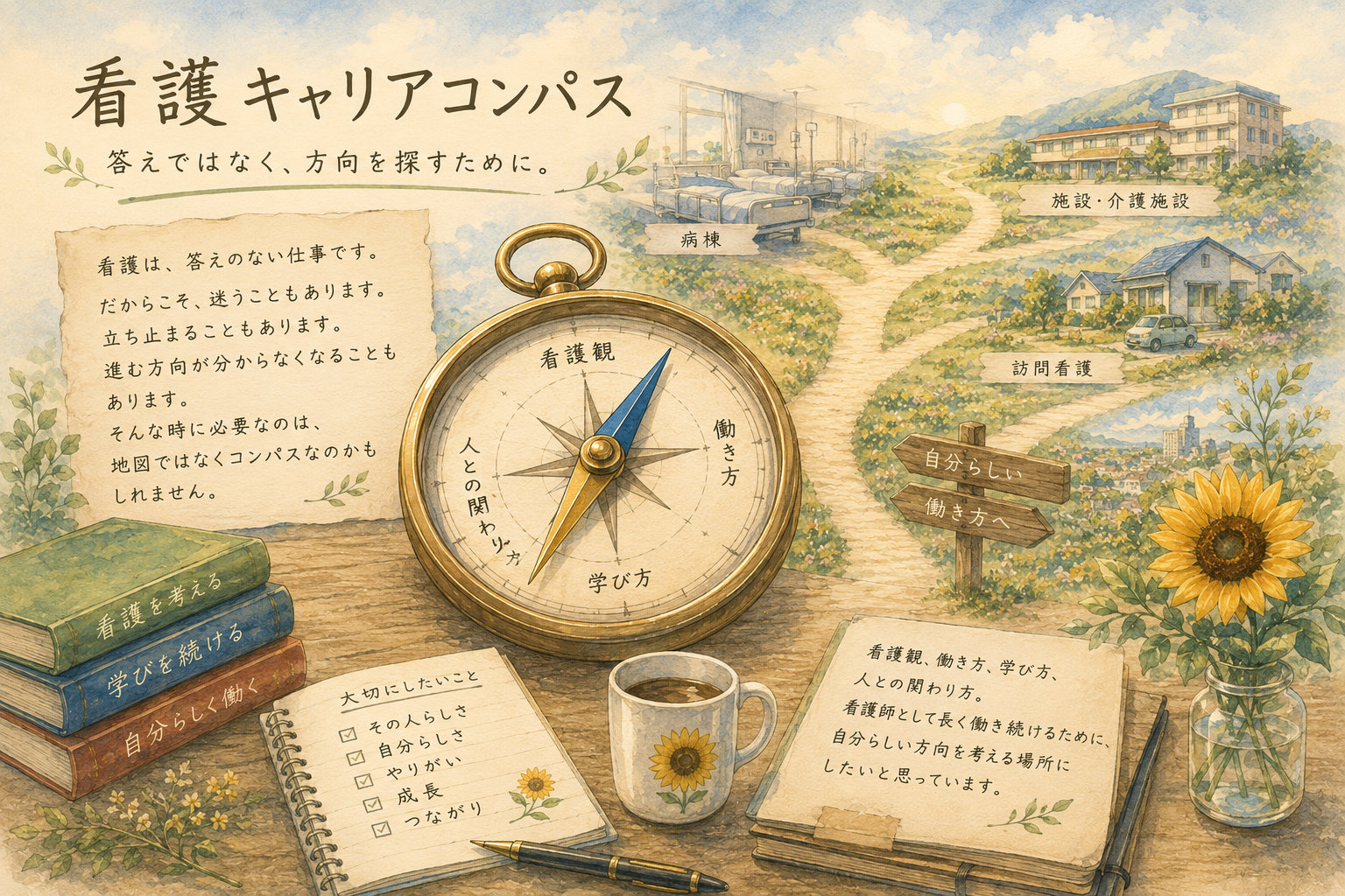 看護キャリアコンパス - 答えではなく、方向を探すために -