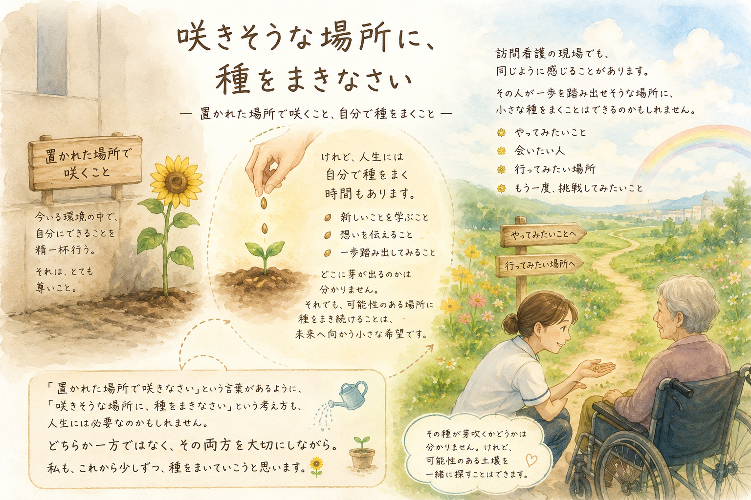 咲きそうな場所に、種をまきなさい