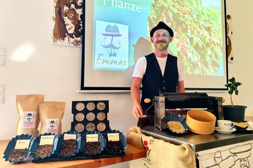 Kaffeerösterei, Emmas Kaffee, Kallham, Frühstück, Luxus, Brunch, Trinken, Freundinnen, Zeit für dich, Coffee, Kaffee, Verkostung, Cupping, Tourismus, Busreisen, Verein