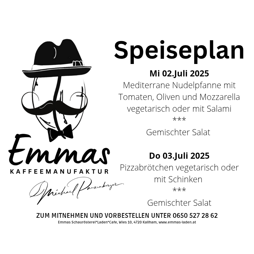 Kaffeerösterei, Emmas Kaffee, Kallham, Café Mittagsmenü, Essen, Trinken
